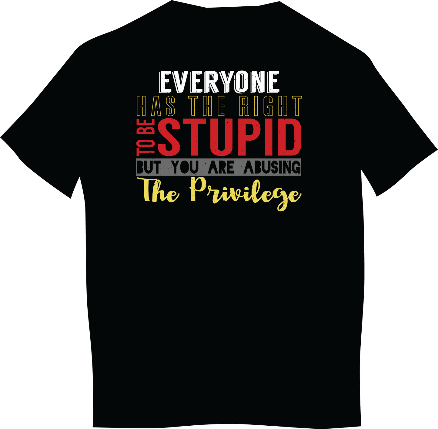 Everyone Has The Right To Be Stupid But You Are Abusing the Privilege T-Shirt