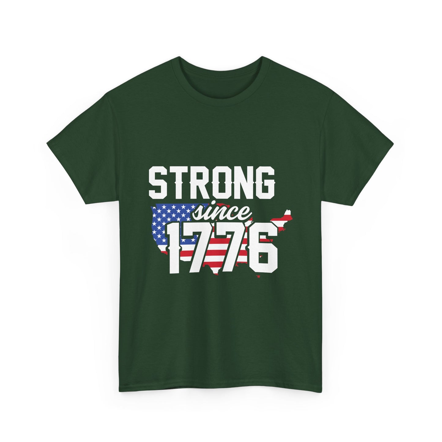 Patriotic Tee — "Strong Since 1776" American Flag T-Shirt