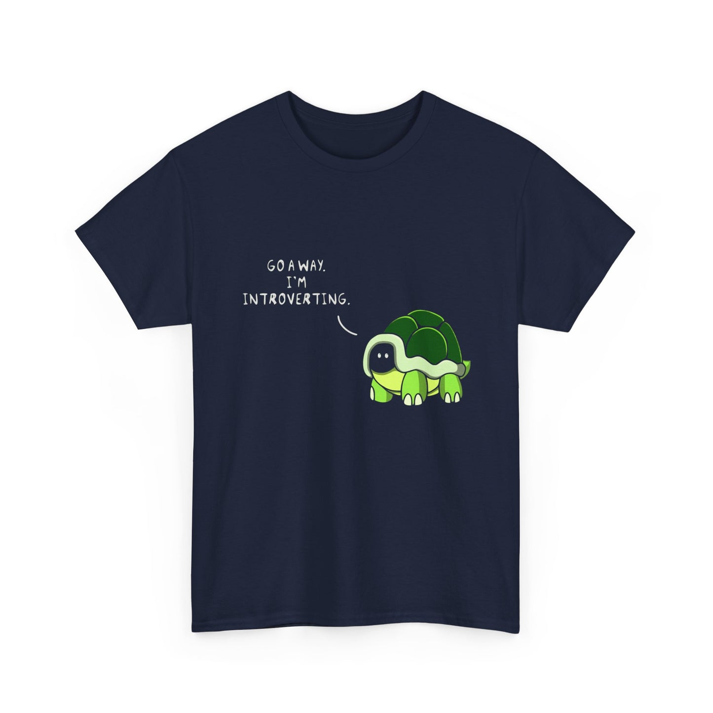 Introvert Turtle T-Shirt — "Go Away, I’m Introverting" Cute Turtle Tee