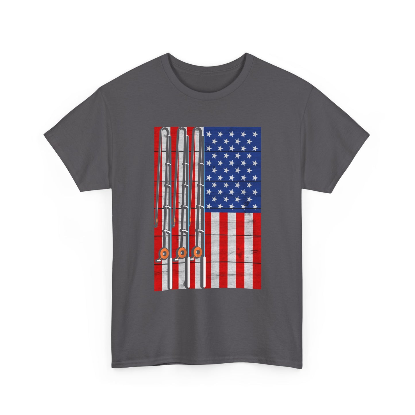 American Flag Fishing Vintage Tee