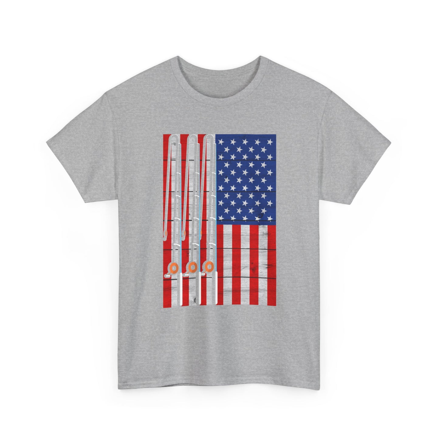American Flag Fishing Vintage Tee