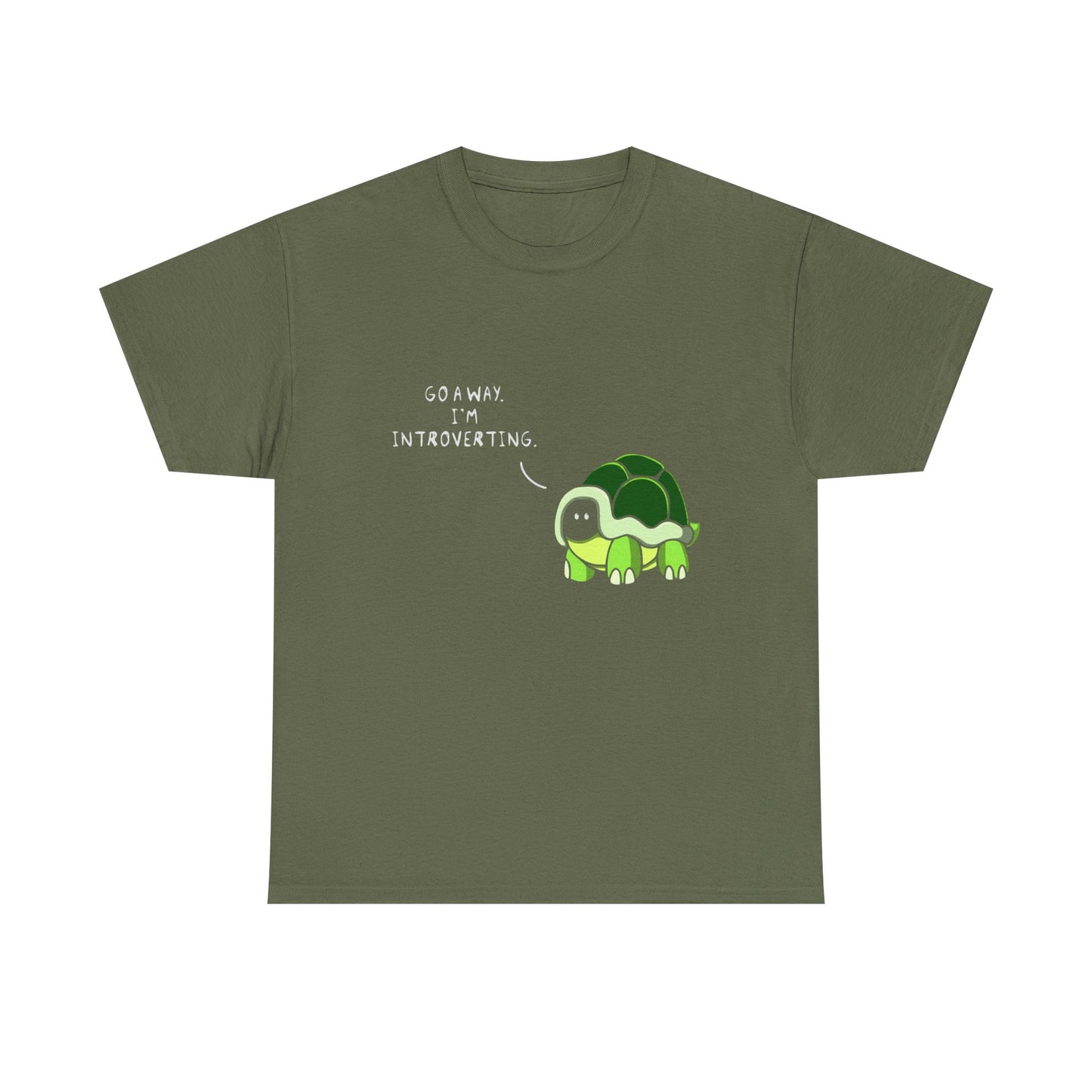 Introvert Turtle T-Shirt — "Go Away, I’m Introverting" Cute Turtle Tee