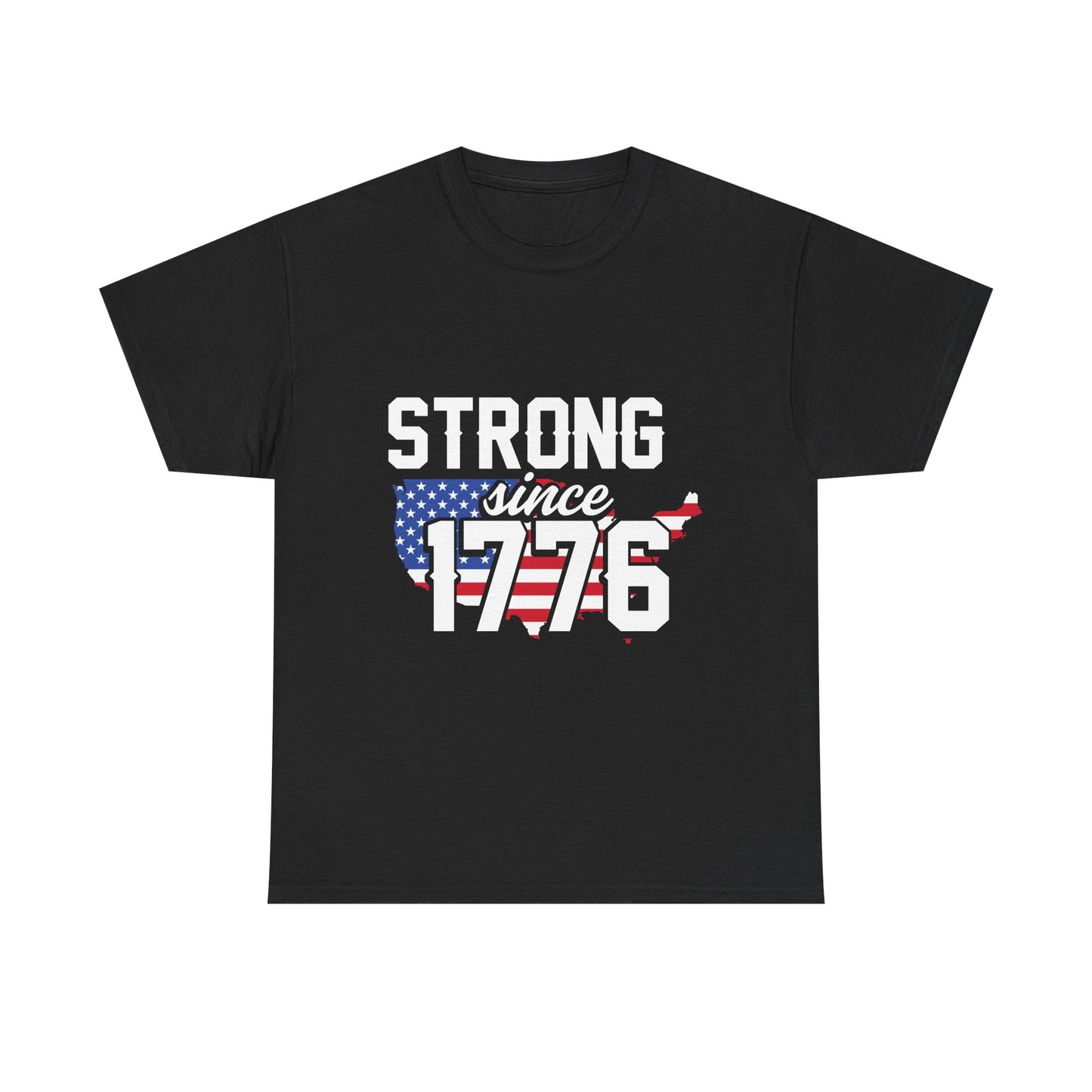 Patriotic Tee — "Strong Since 1776" American Flag T-Shirt