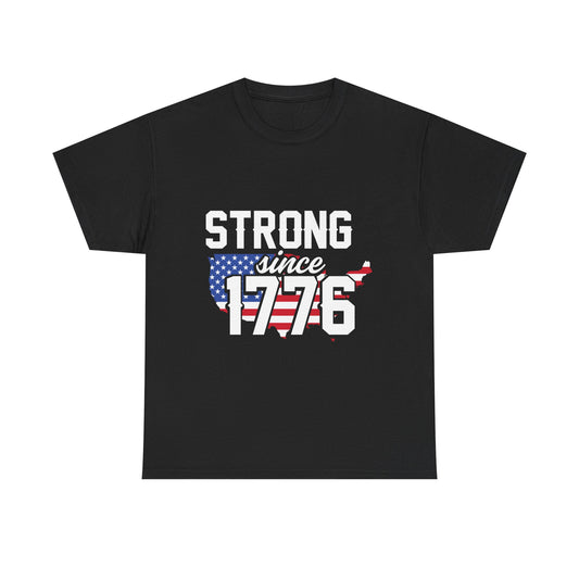 Patriotic Tee — "Strong Since 1776" American Flag T-Shirt