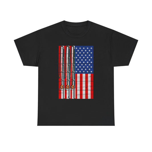 American Flag Fishing Vintage Tee