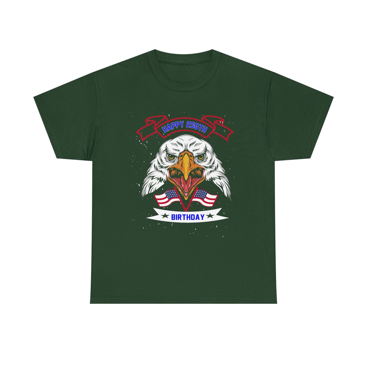 Eagle 'Happy Birthday' Patriotic T-Shirt — American Flag Bald Eagle Birthday Tee