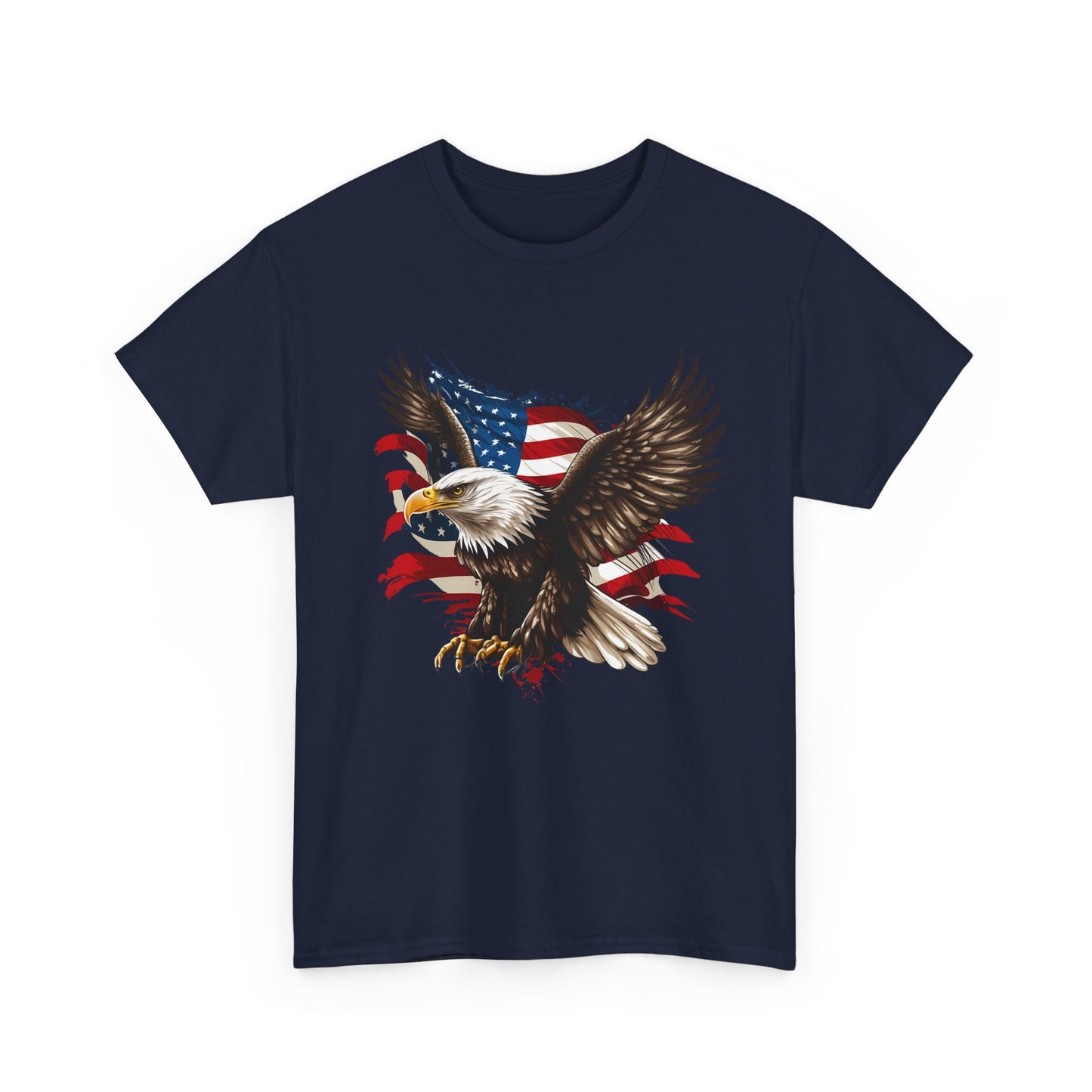 Patriotic Eagle T-Shirt — American Flag Bald Eagle Tee for 4th of July