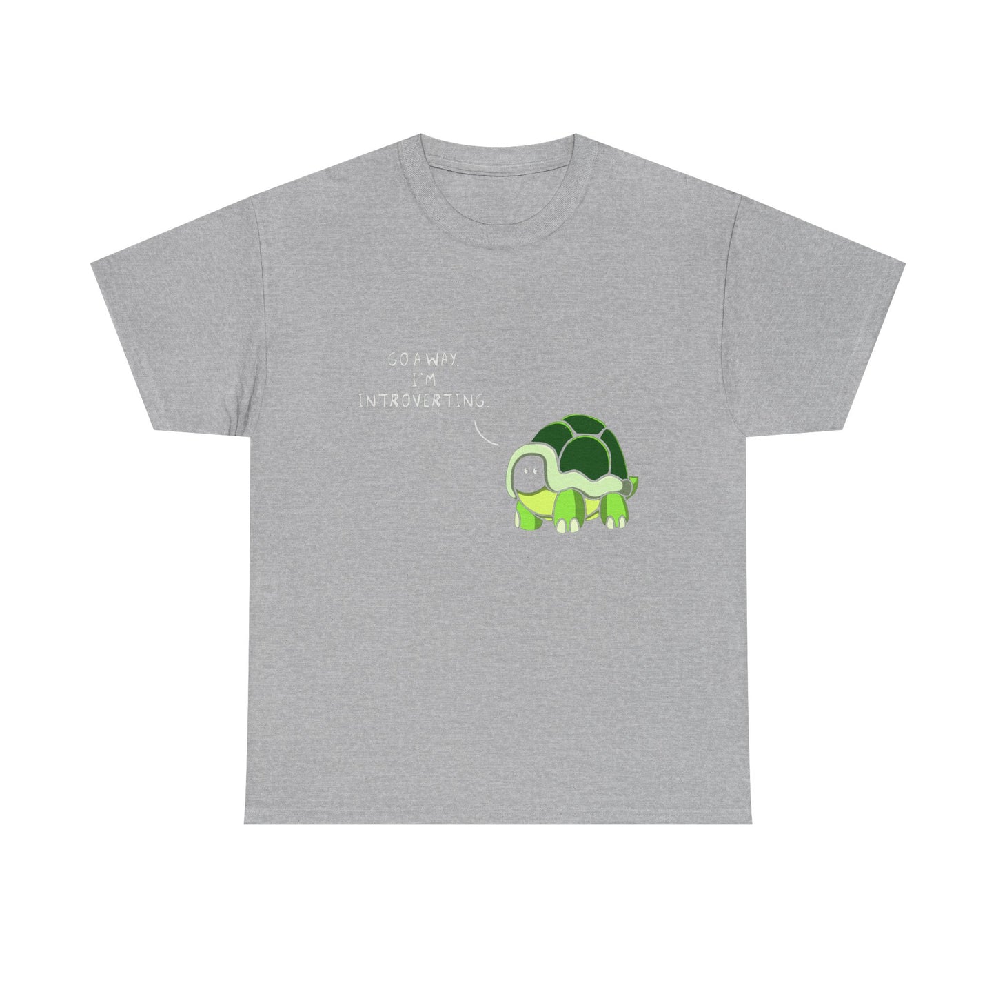 Introvert Turtle T-Shirt — "Go Away, I’m Introverting" Cute Turtle Tee