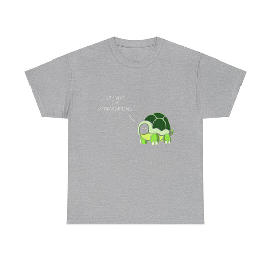 Introvert Turtle T-Shirt — "Go Away, I’m Introverting" Cute Turtle Tee
