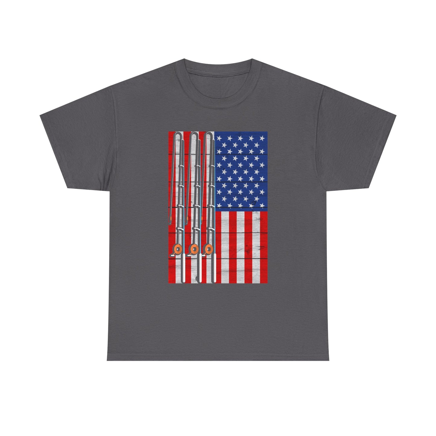 American Flag Fishing Vintage Tee