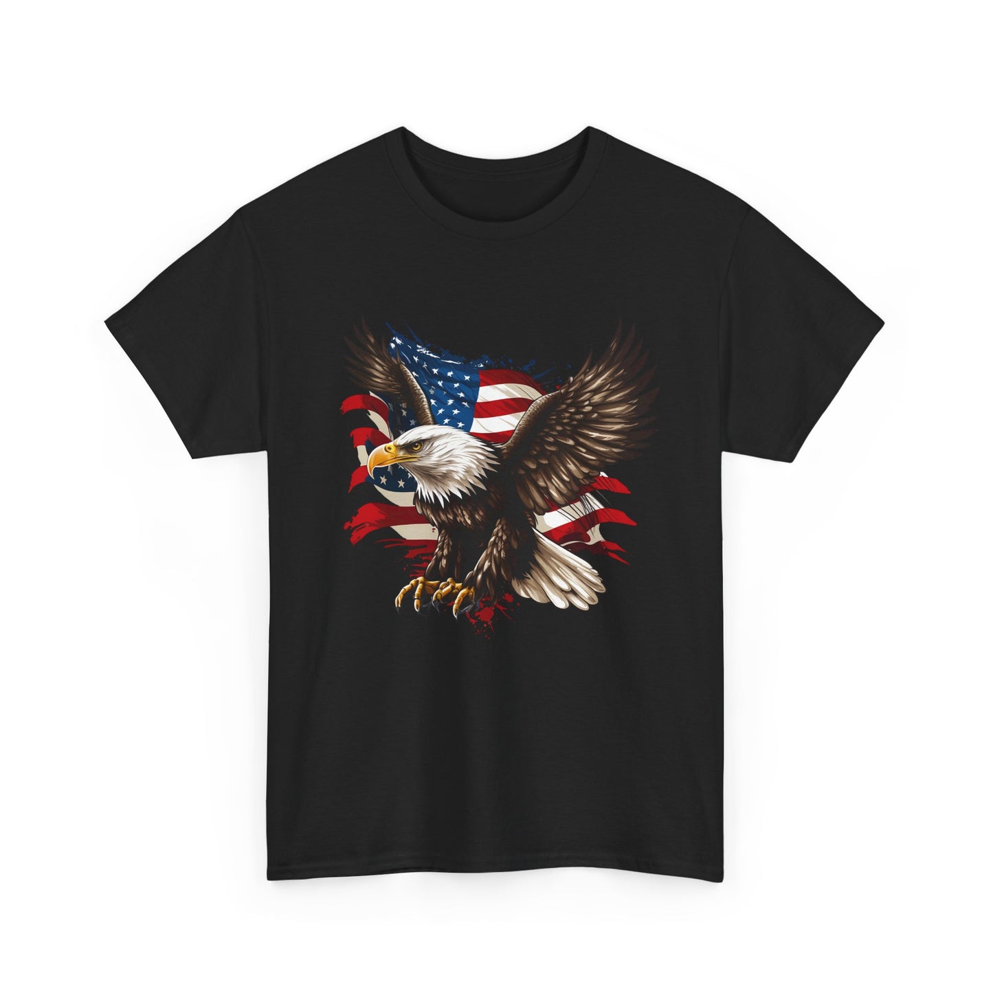 Patriotic Eagle T-Shirt — American Flag Bald Eagle Tee for 4th of July