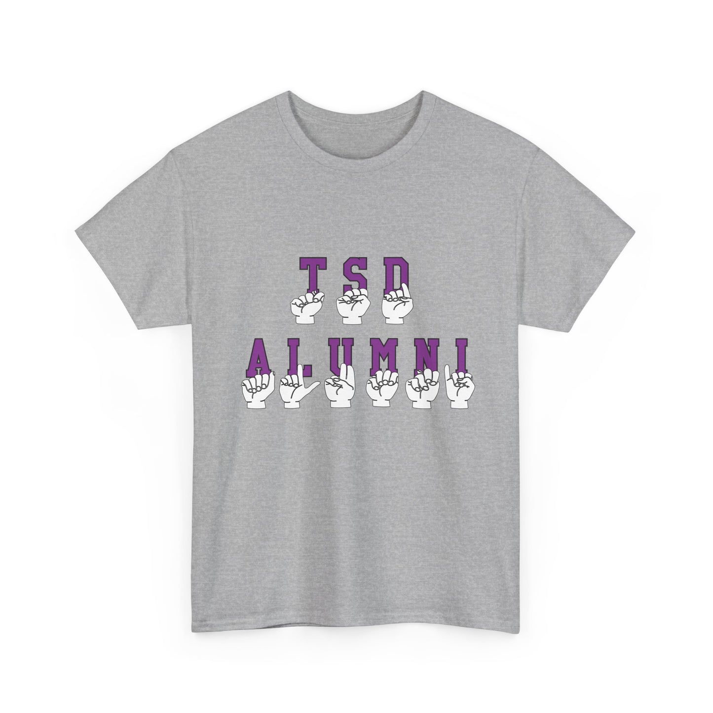 TSD Alumni Graphic Tee — Purple Sign Language Design