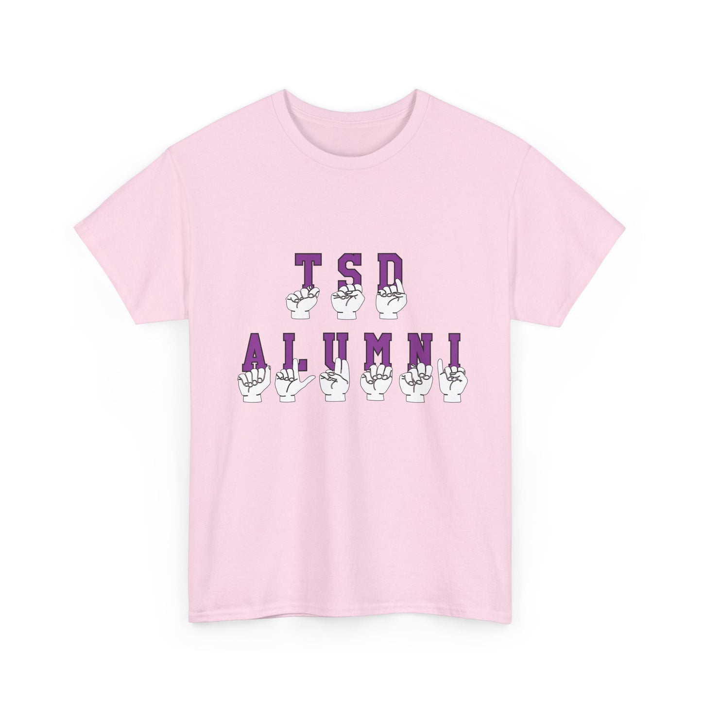 TSD Alumni Graphic Tee — Purple Sign Language Design