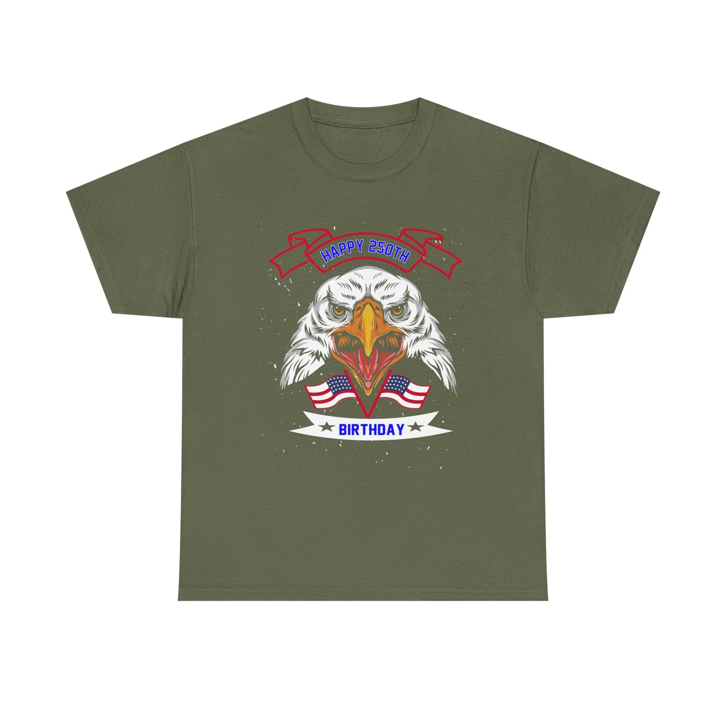 Eagle 'Happy Birthday' Patriotic T-Shirt — American Flag Bald Eagle Birthday Tee