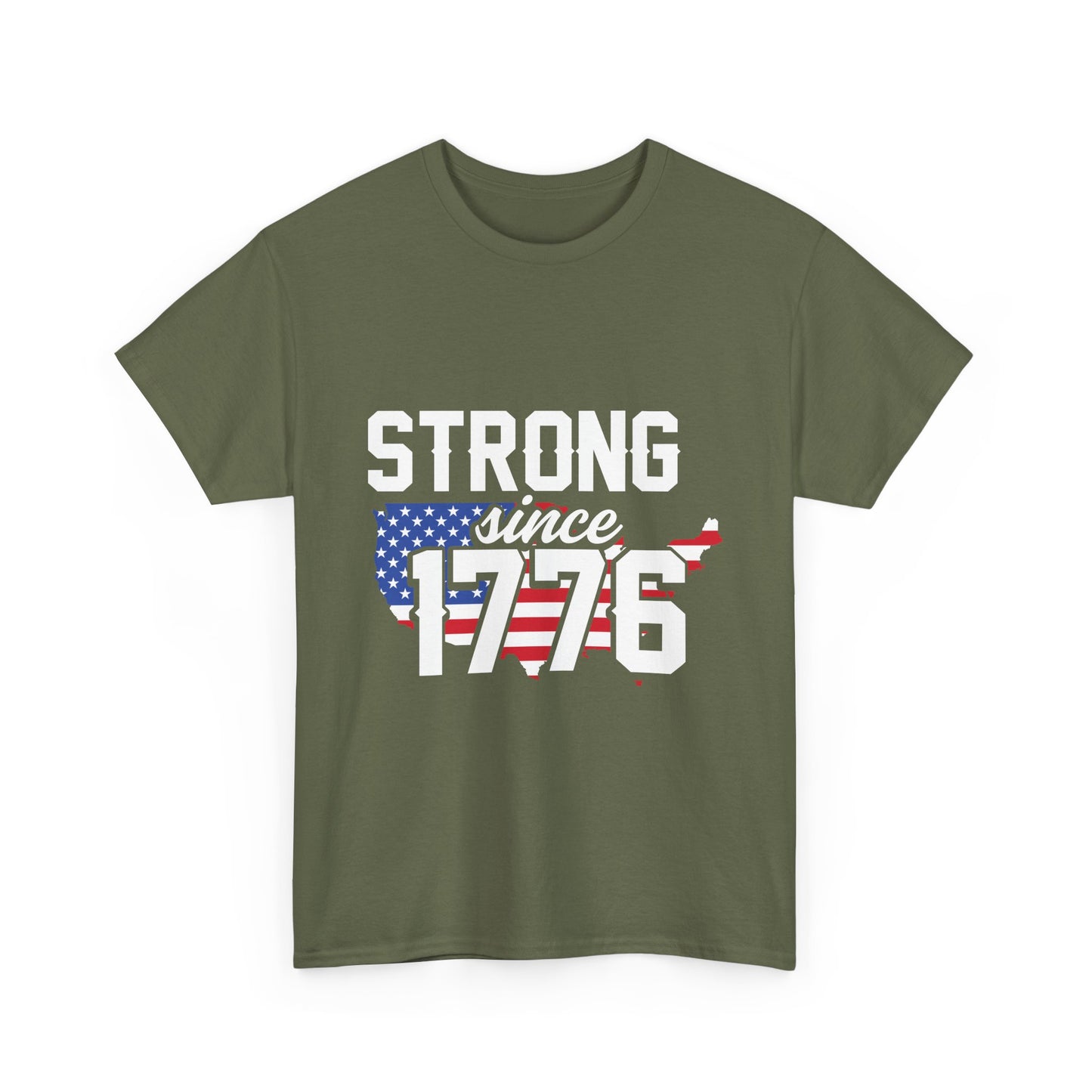 Patriotic Tee — "Strong Since 1776" American Flag T-Shirt
