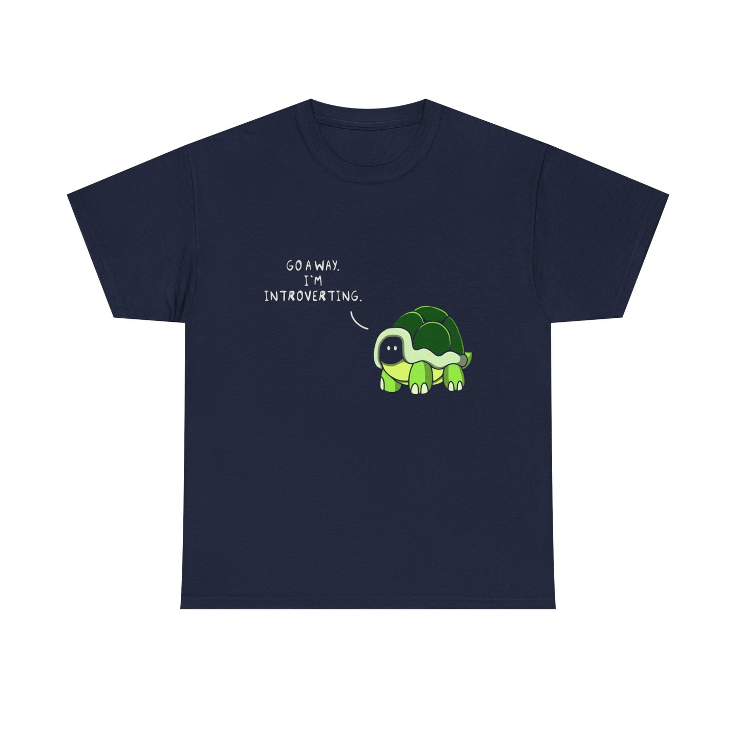 Introvert Turtle T-Shirt — "Go Away, I’m Introverting" Cute Turtle Tee