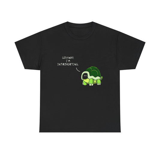 Introvert Turtle T-Shirt — "Go Away, I’m Introverting" Cute Turtle Tee