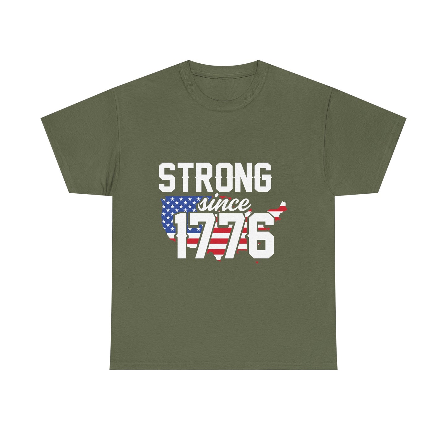 Patriotic Tee — "Strong Since 1776" American Flag T-Shirt