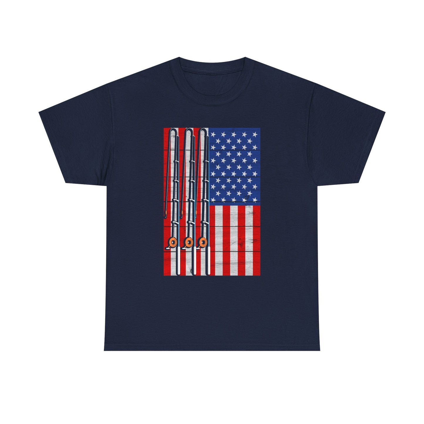 American Flag Fishing Vintage Tee