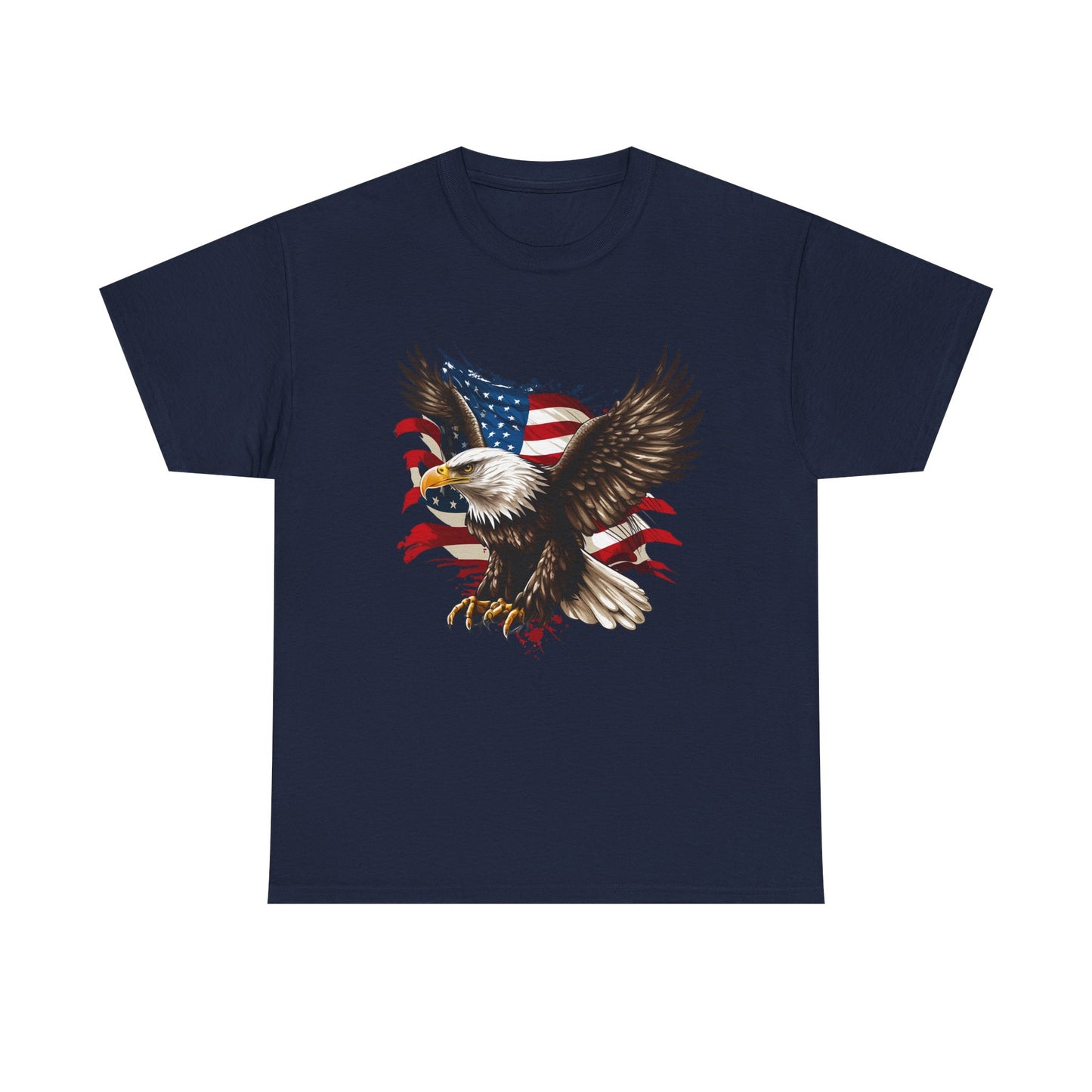 Patriotic Eagle T-Shirt — American Flag Bald Eagle Tee for 4th of July