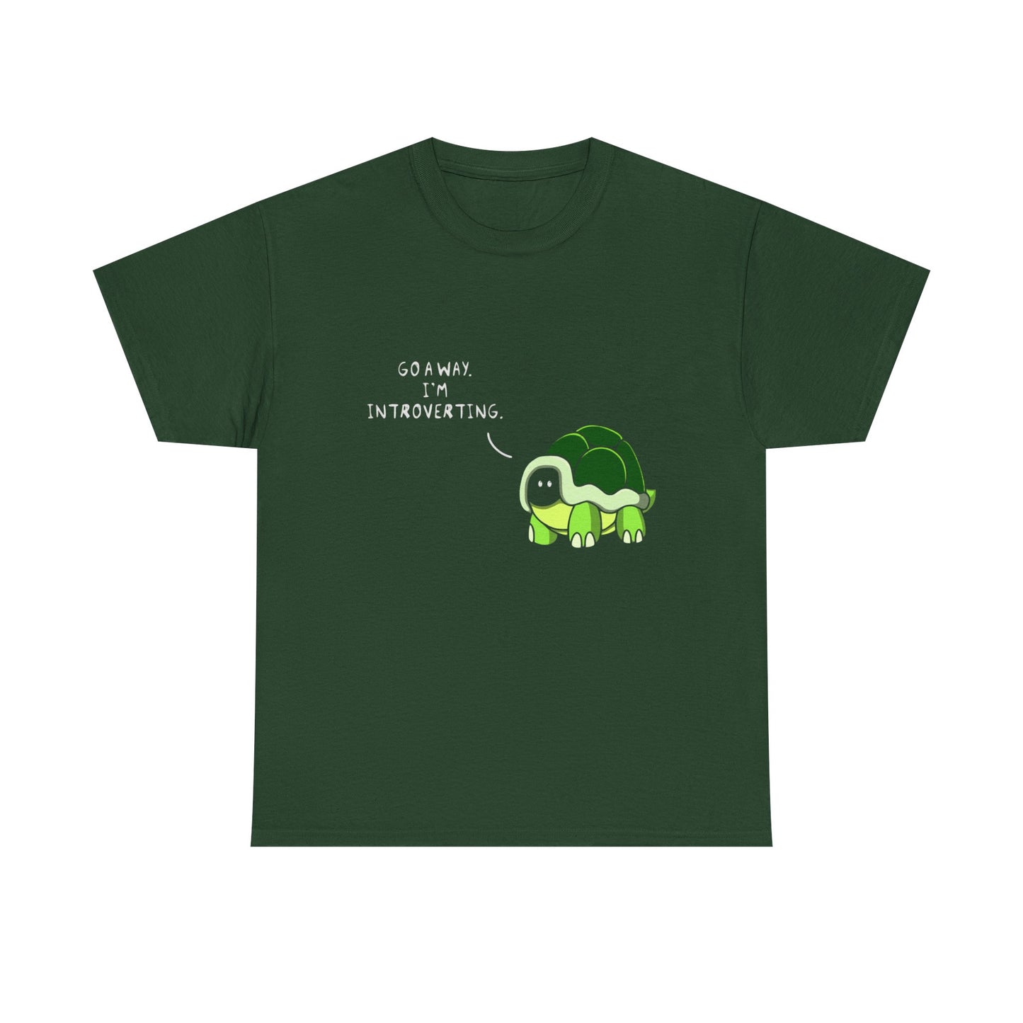 Introvert Turtle T-Shirt — "Go Away, I’m Introverting" Cute Turtle Tee