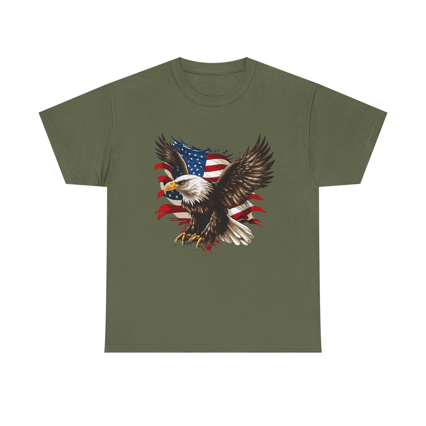 Patriotic Eagle T-Shirt — American Flag Bald Eagle Tee for 4th of July