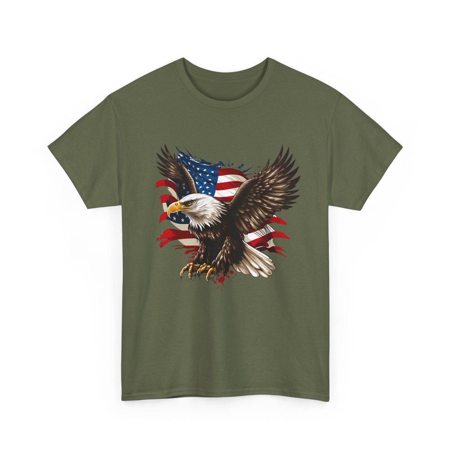 Patriotic Eagle T-Shirt — American Flag Bald Eagle Tee for 4th of July