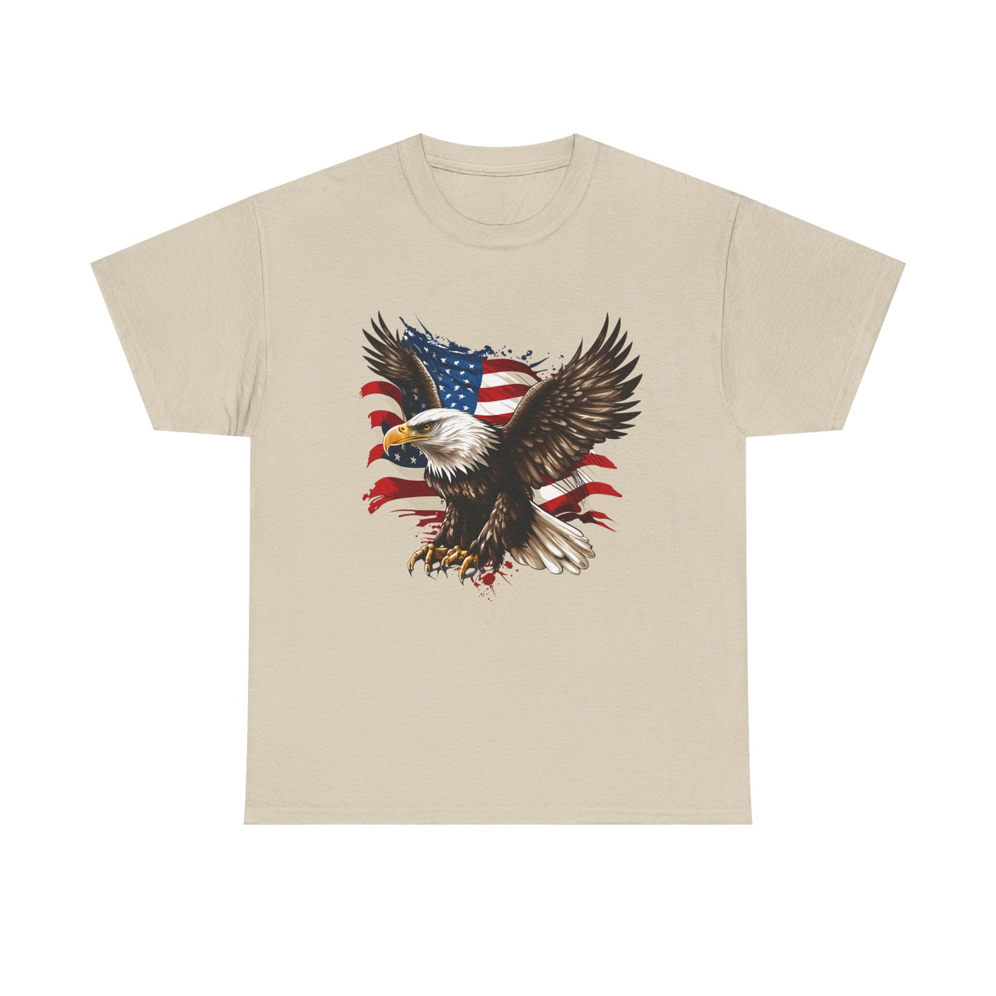 Patriotic Eagle T-Shirt — American Flag Bald Eagle Tee for 4th of July