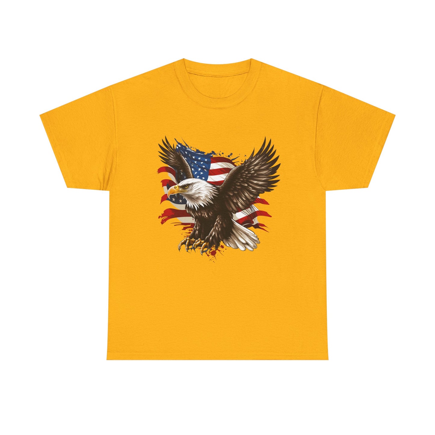 Patriotic Eagle T-Shirt — American Flag Bald Eagle Tee for 4th of July