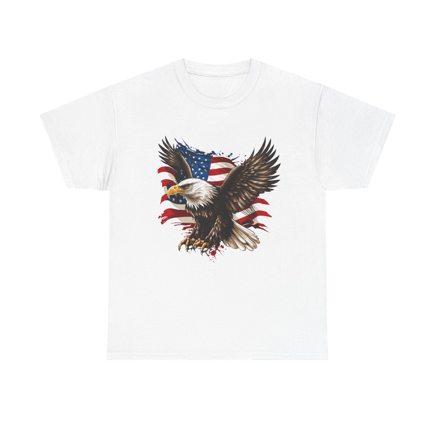 Patriotic Eagle T-Shirt — American Flag Bald Eagle Tee for 4th of July