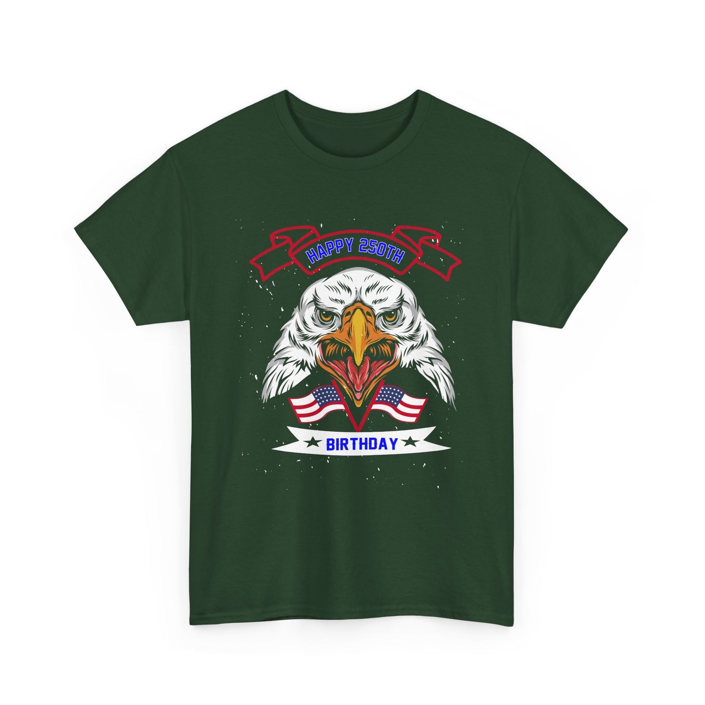 Eagle 'Happy Birthday' Patriotic T-Shirt — American Flag Bald Eagle Birthday Tee