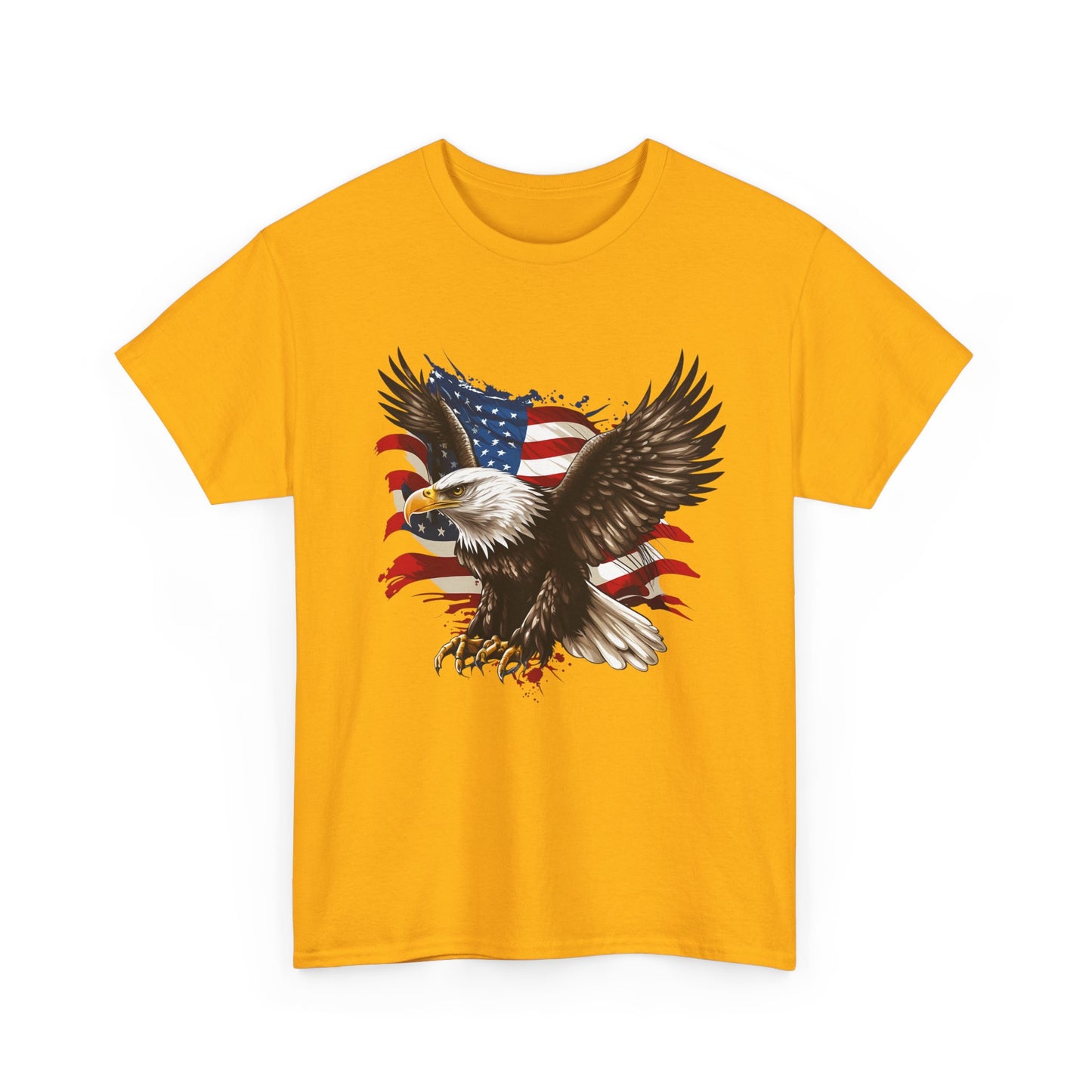 Patriotic Eagle T-Shirt — American Flag Bald Eagle Tee for 4th of July
