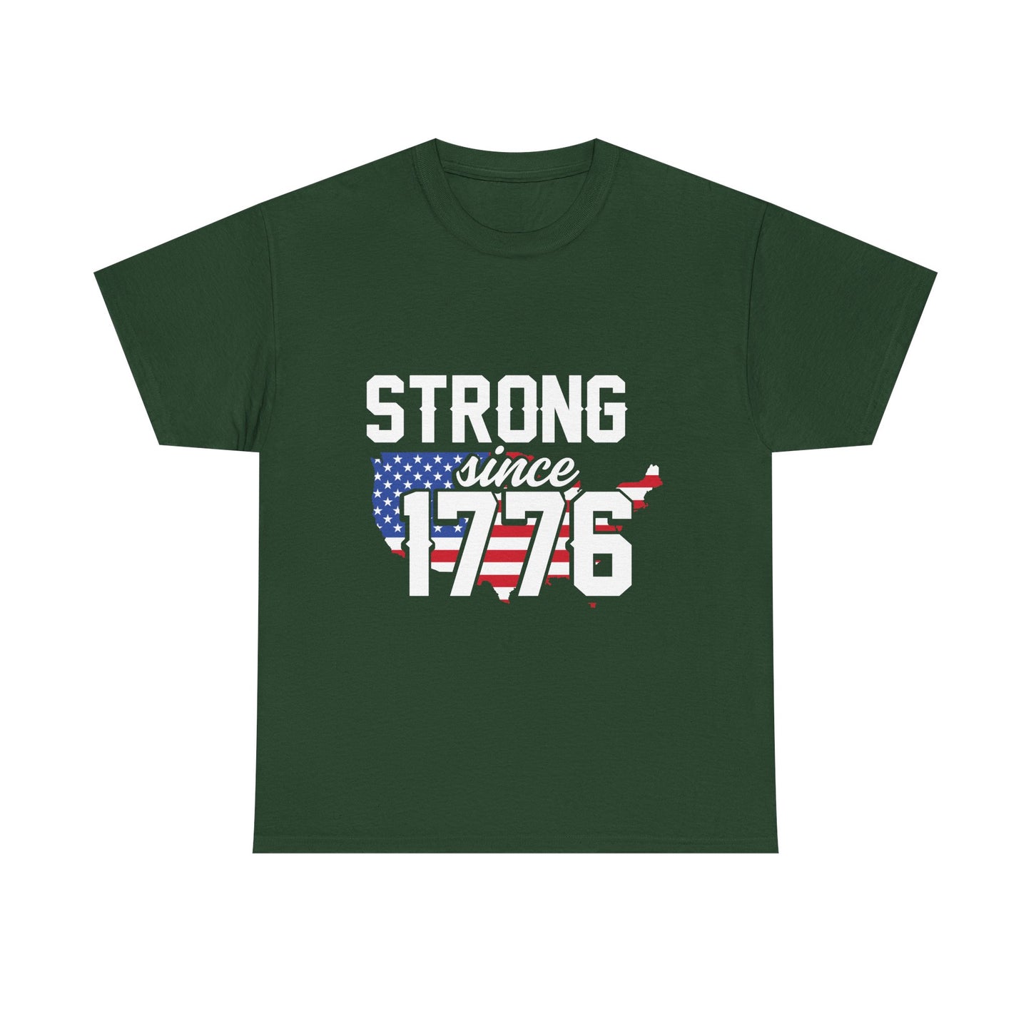 Patriotic Tee — "Strong Since 1776" American Flag T-Shirt
