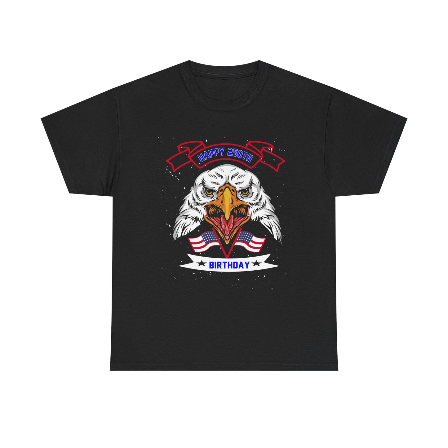 Eagle 'Happy Birthday' Patriotic T-Shirt — American Flag Bald Eagle Birthday Tee