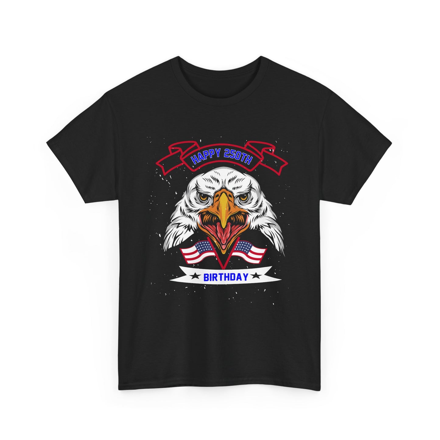 Eagle 'Happy Birthday' Patriotic T-Shirt — American Flag Bald Eagle Birthday Tee