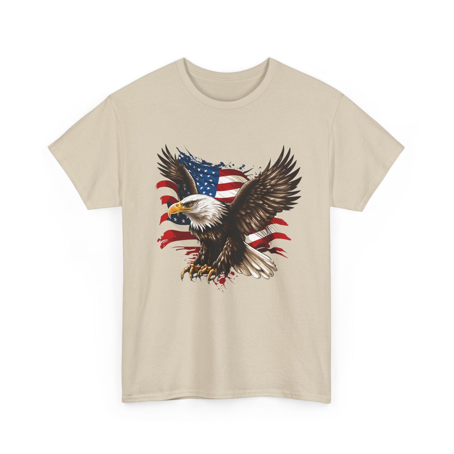 Patriotic Eagle T-Shirt — American Flag Bald Eagle Tee for 4th of July