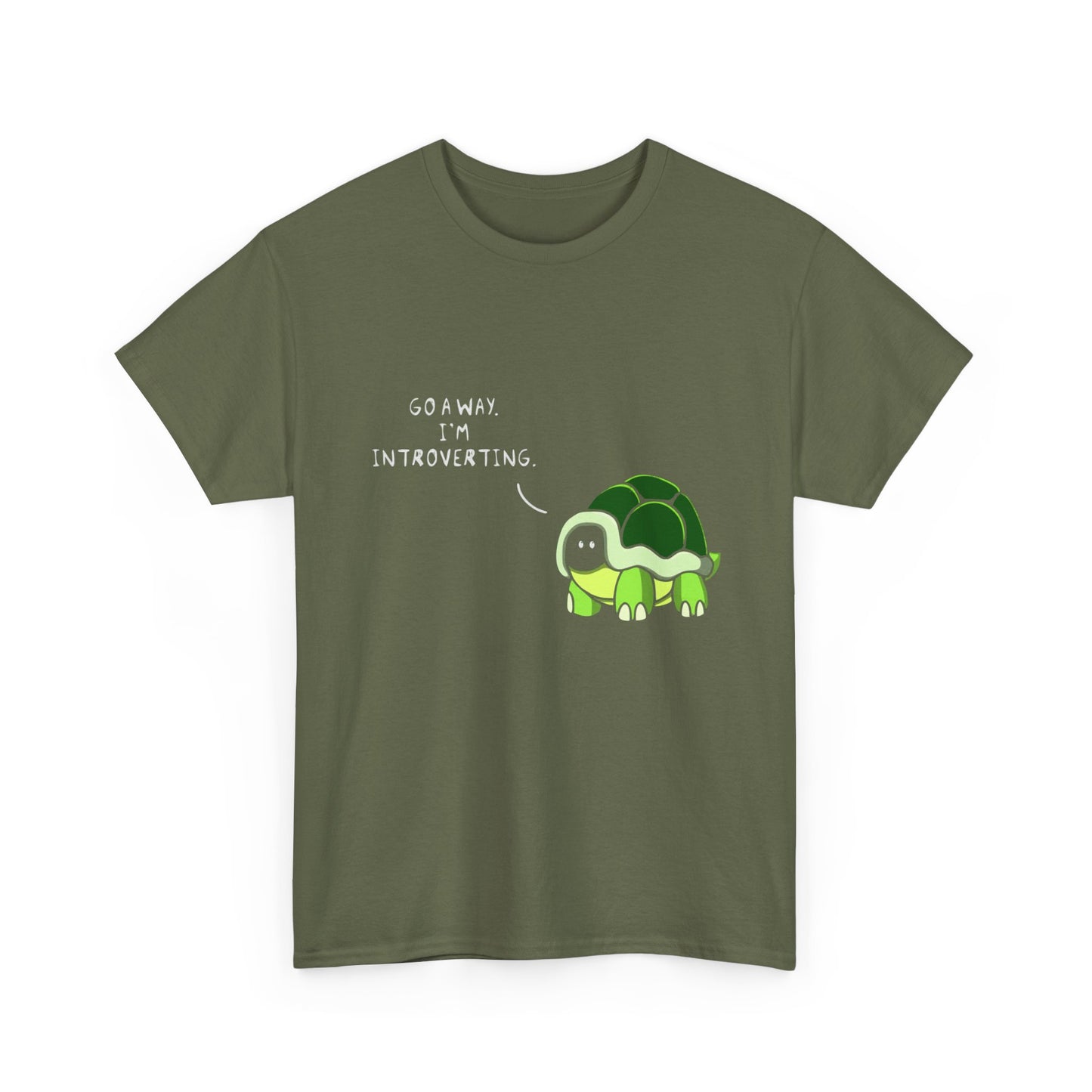 Introvert Turtle T-Shirt — "Go Away, I’m Introverting" Cute Turtle Tee