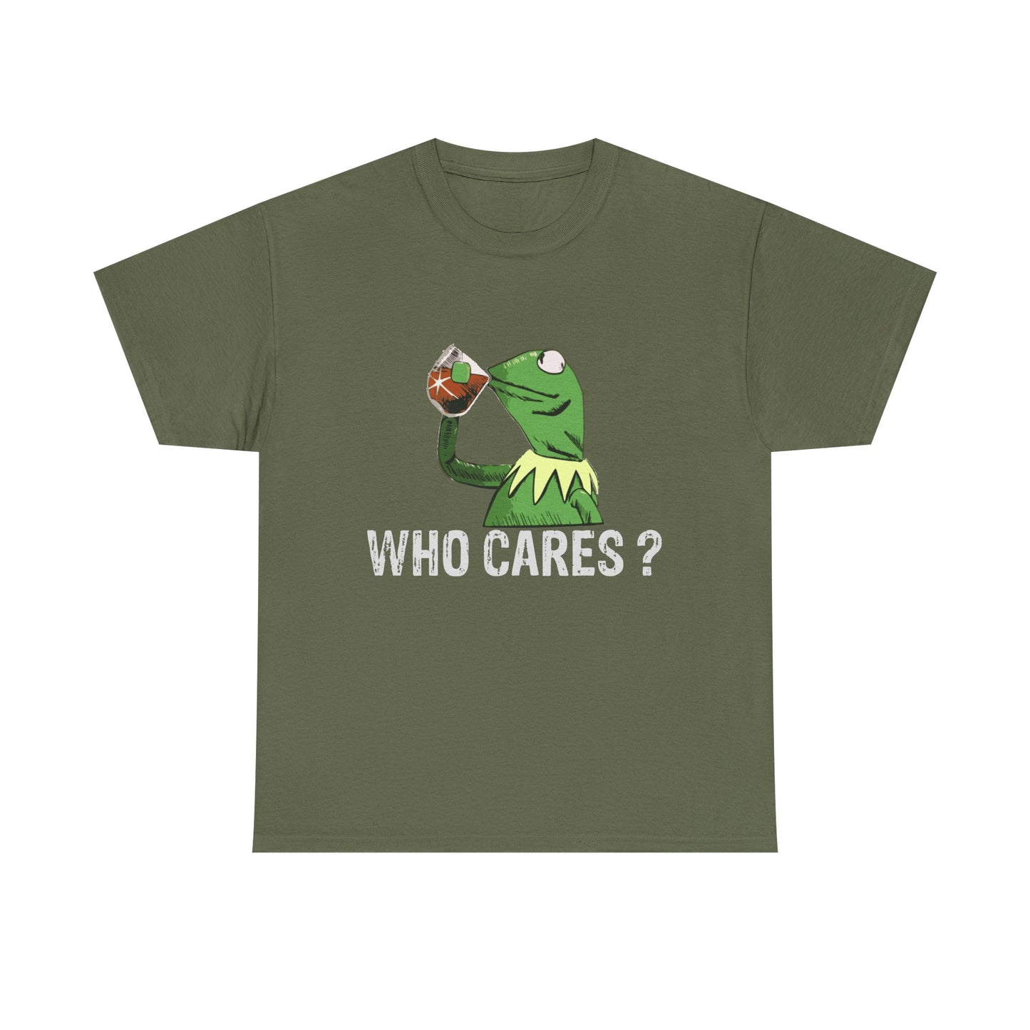 A Frog 'Who Cares?' Tee - Funny Meme Frog Graphic T-Shirt