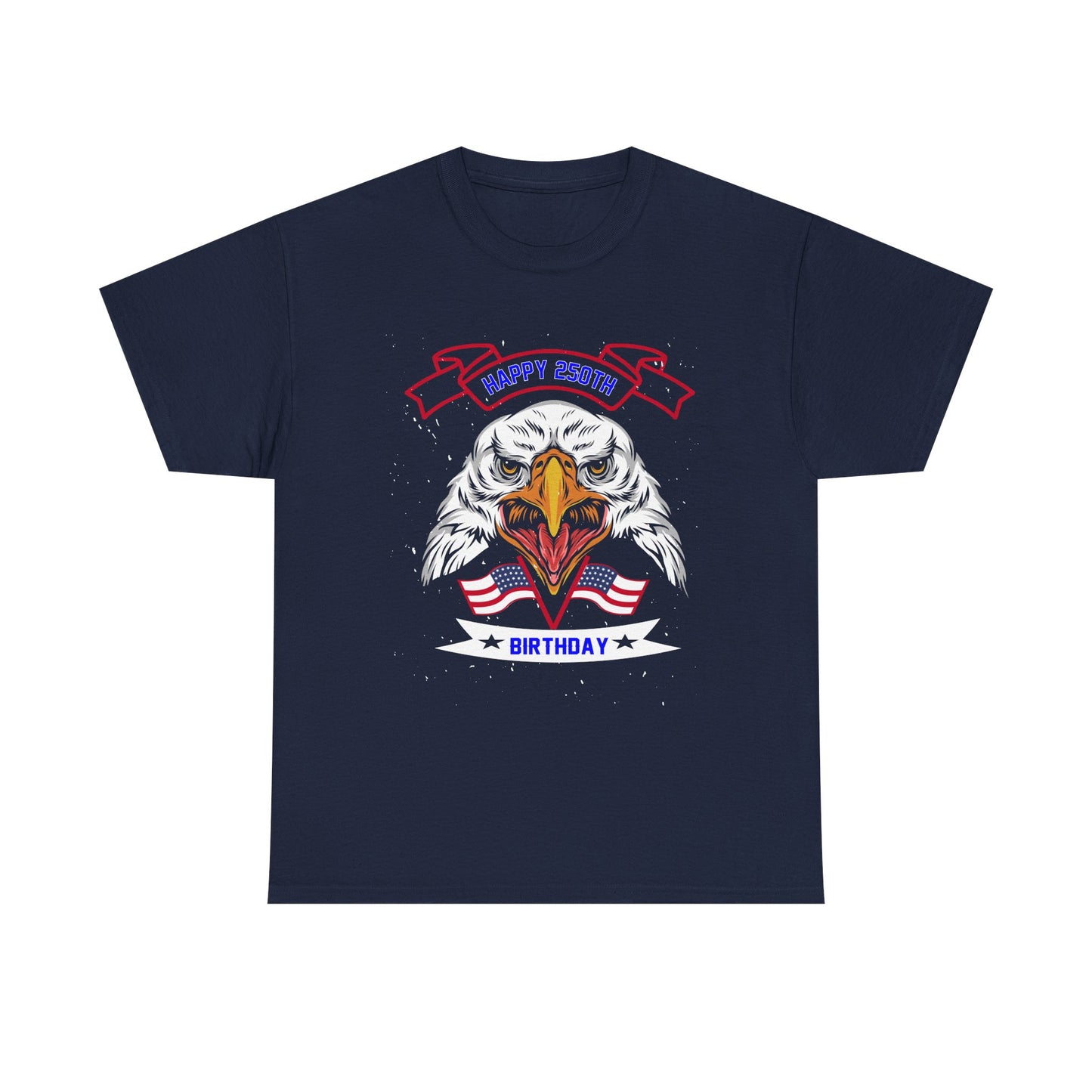 Eagle 'Happy Birthday' Patriotic T-Shirt — American Flag Bald Eagle Birthday Tee