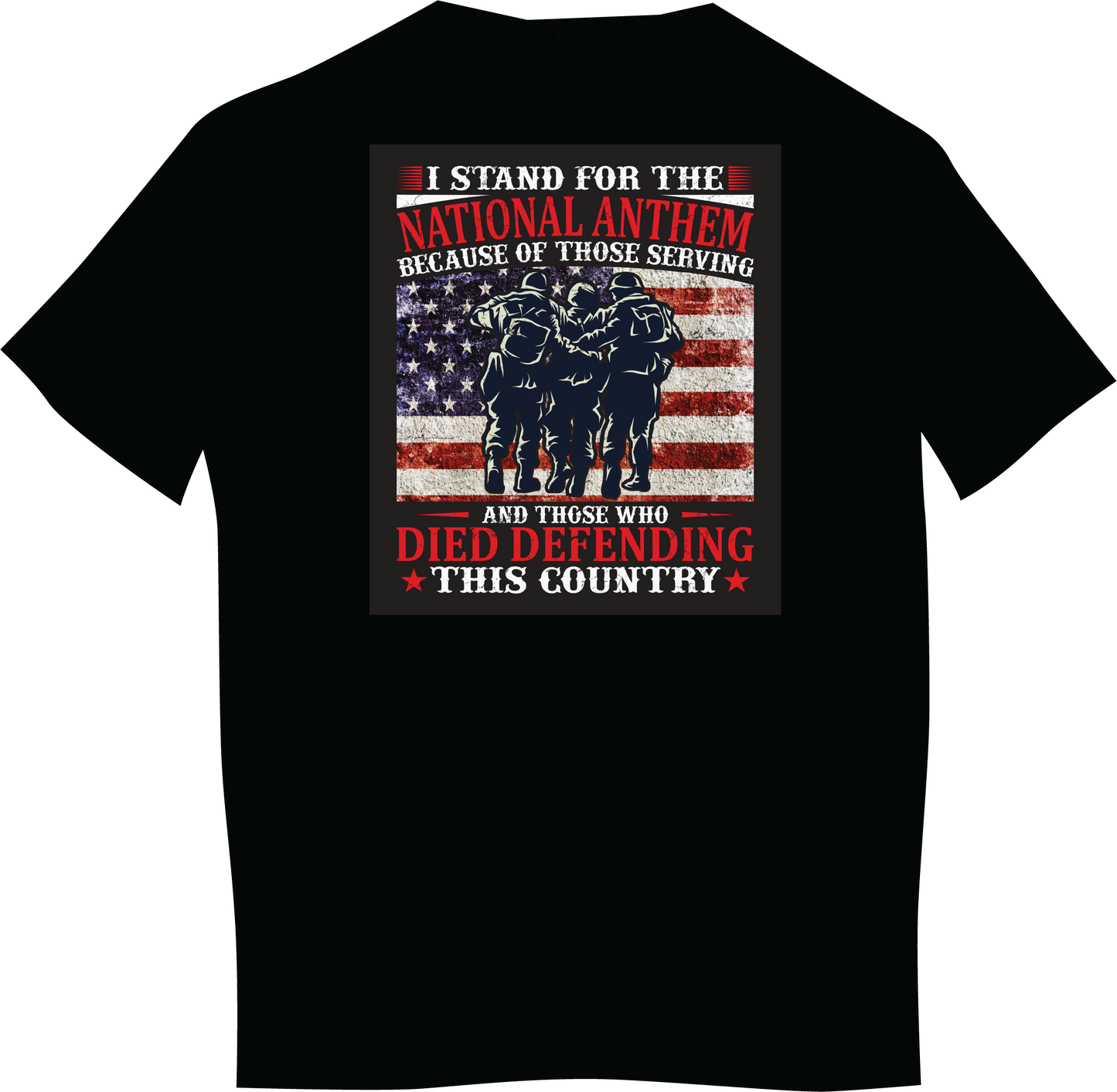 I Stand For The National Anthem...Short Sleeve T-Shirt